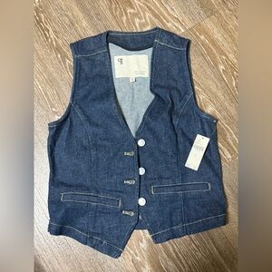 Pilcro Blue Denim Vest